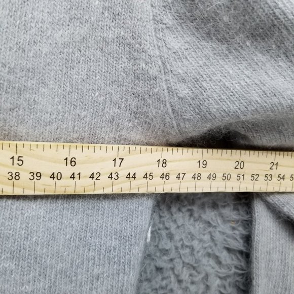 Studio Y Sweater Womens Large Gray Long Sleeve Button Up V Neck Cardigan - Picture 5 of 8